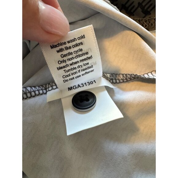 Walter Hagen Tee Time Size Medium Print Polo Houndsteeth Golf Men's Navy Gray P - Picture 7 of 10